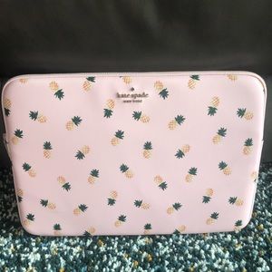 Kate Spade Staci Large 15” Laptop Padded Sleeve Case Pineapple Pink Multi NWT